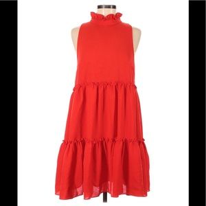 Gianni Bini High Neck Ruffled Dress